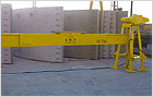 USEFUL FOR THE PRECAST INDUSTRY. Axle stands self-discharge for handling campaign beams (France)